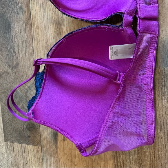 VS Vintage Embroidered Floral Lace Push Up Bra - Picture 6 of 9